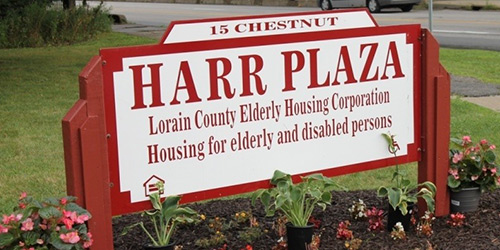 Edward C. Harr Plaza sign